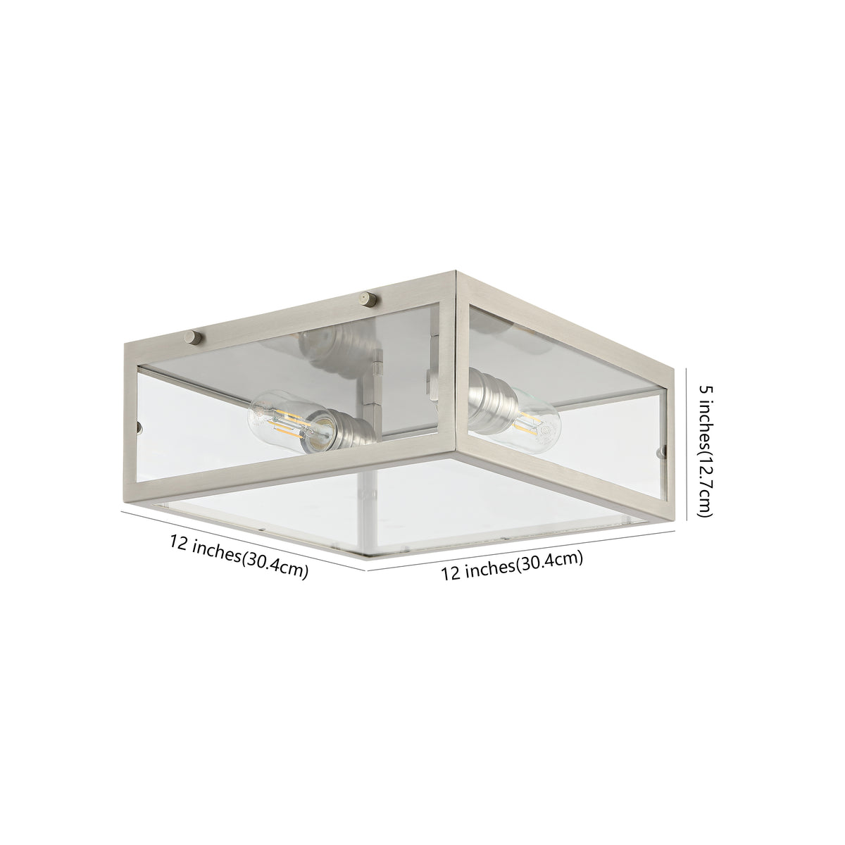 Shoal Metal/Glass LED Flush Mount
