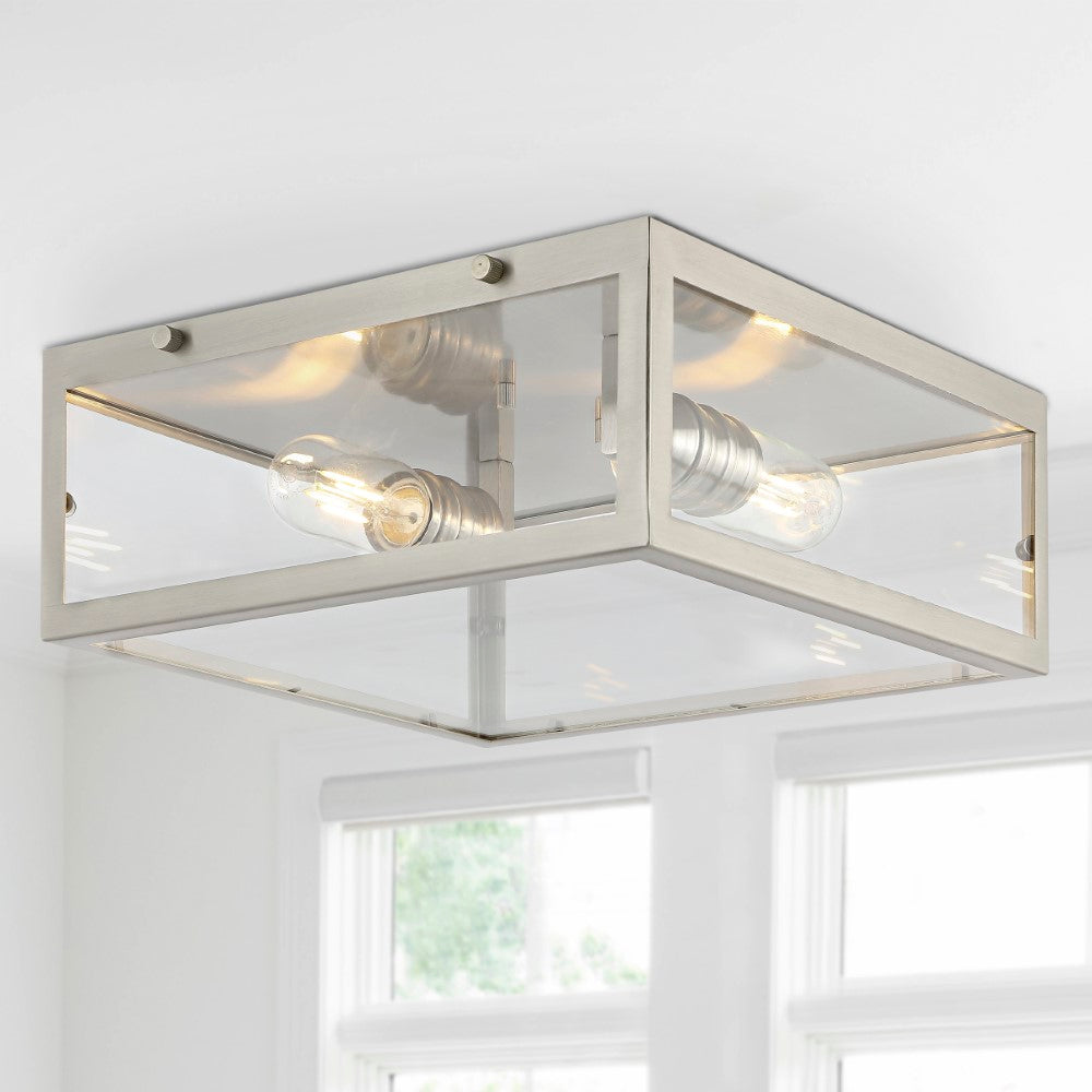 Shoal Metal/Glass LED Flush Mount
