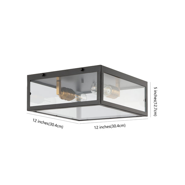 Dimension Image Oil Rubbed Bronze/Brass Gold/Clear / 2 Light