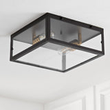Shoal Metal/Glass LED Flush Mount