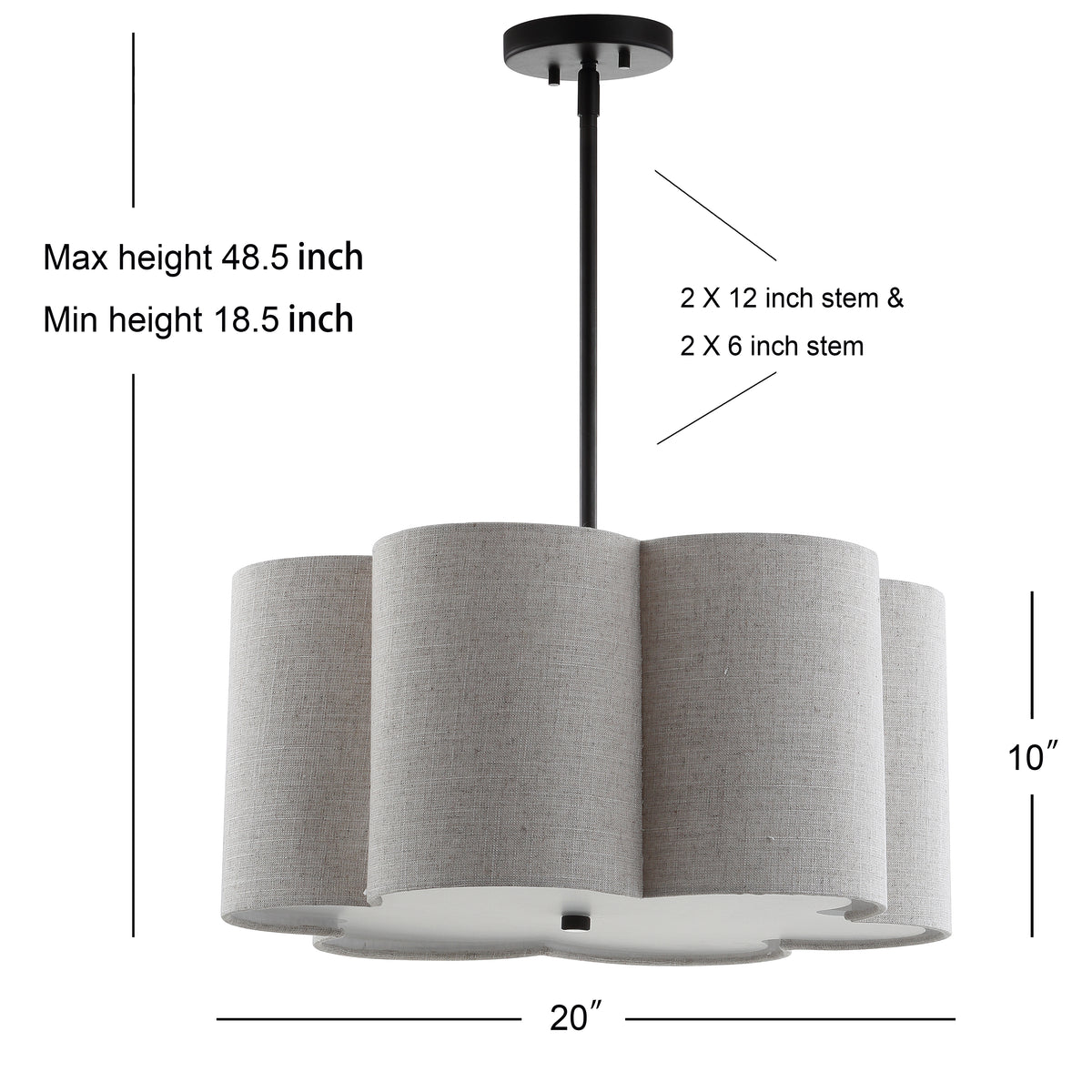 Blackbird 20" Adjustable Metal LED Pendant