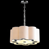Superb 4-Light 20" Adjustable Scalloped Shade Metal LED Pendant