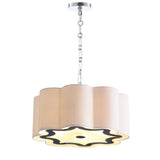 Superb 4-Light 20" Adjustable Scalloped Shade Metal LED Pendant
