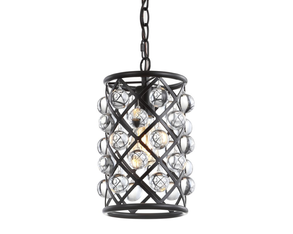 Formentera 8" Metal/Crystal LED Pendant