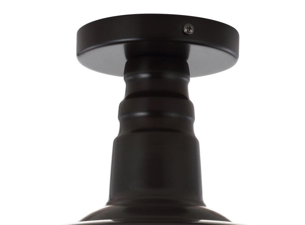 Yasu Classic Industrial Indoor/Outdoor Iron LED Semi Flush Mount