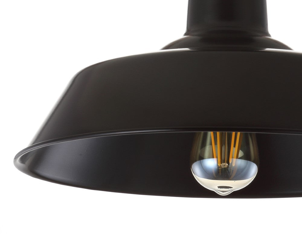 Yasu Classic Industrial Indoor/Outdoor Iron LED Semi Flush Mount