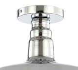Yasu Classic Industrial Indoor/Outdoor Iron LED Semi Flush Mount