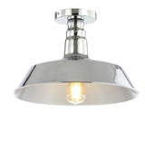 Yasu Classic Industrial Indoor/Outdoor Iron LED Semi Flush Mount