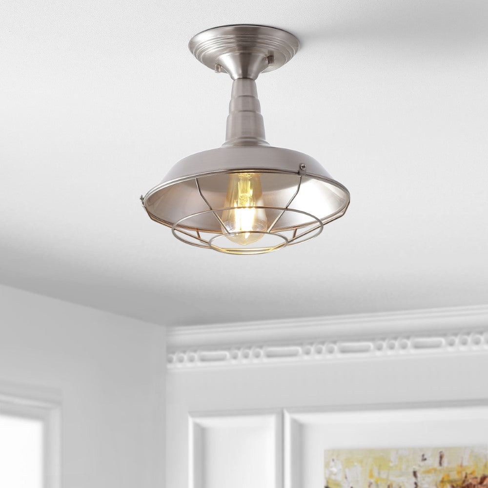 Lennox 10.2" Metal LED Semi-Flush Mount