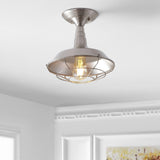 Lennox 10.2" Metal LED Semi-Flush Mount
