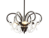 Lapwing 16" Metal/Crystal LED Adjustable Chandelier