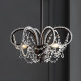 Lapwing 16" Metal/Crystal LED Adjustable Chandelier