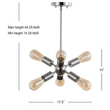 Lilac 17.5" Sputnik Metal LED Chandelier