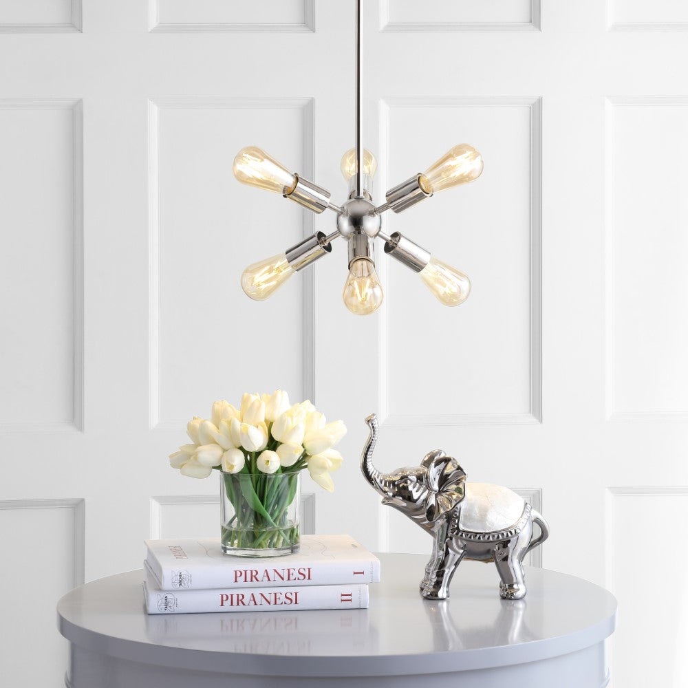 Lilac 17.5" Sputnik Metal LED Chandelier