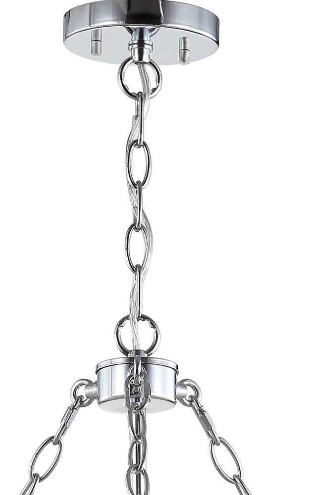 Linnet 23.5" Adjustable Marble/Metal LED Chandelier