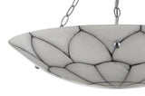 Linnet 23.5" Adjustable Marble/Metal LED Chandelier