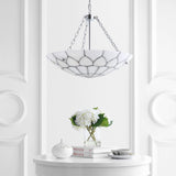 Linnet 23.5" Adjustable Marble/Metal LED Chandelier