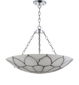 Linnet 23.5" Adjustable Marble/Metal LED Chandelier