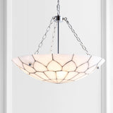 Linnet 23.5" Adjustable Marble/Metal LED Chandelier