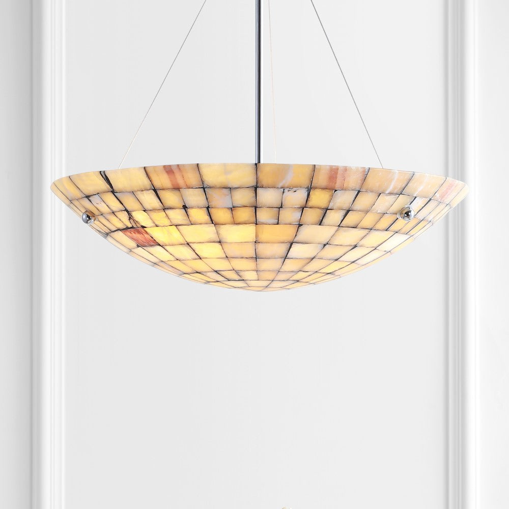 Lovebird 24" Marble/Metal LED Chandelier