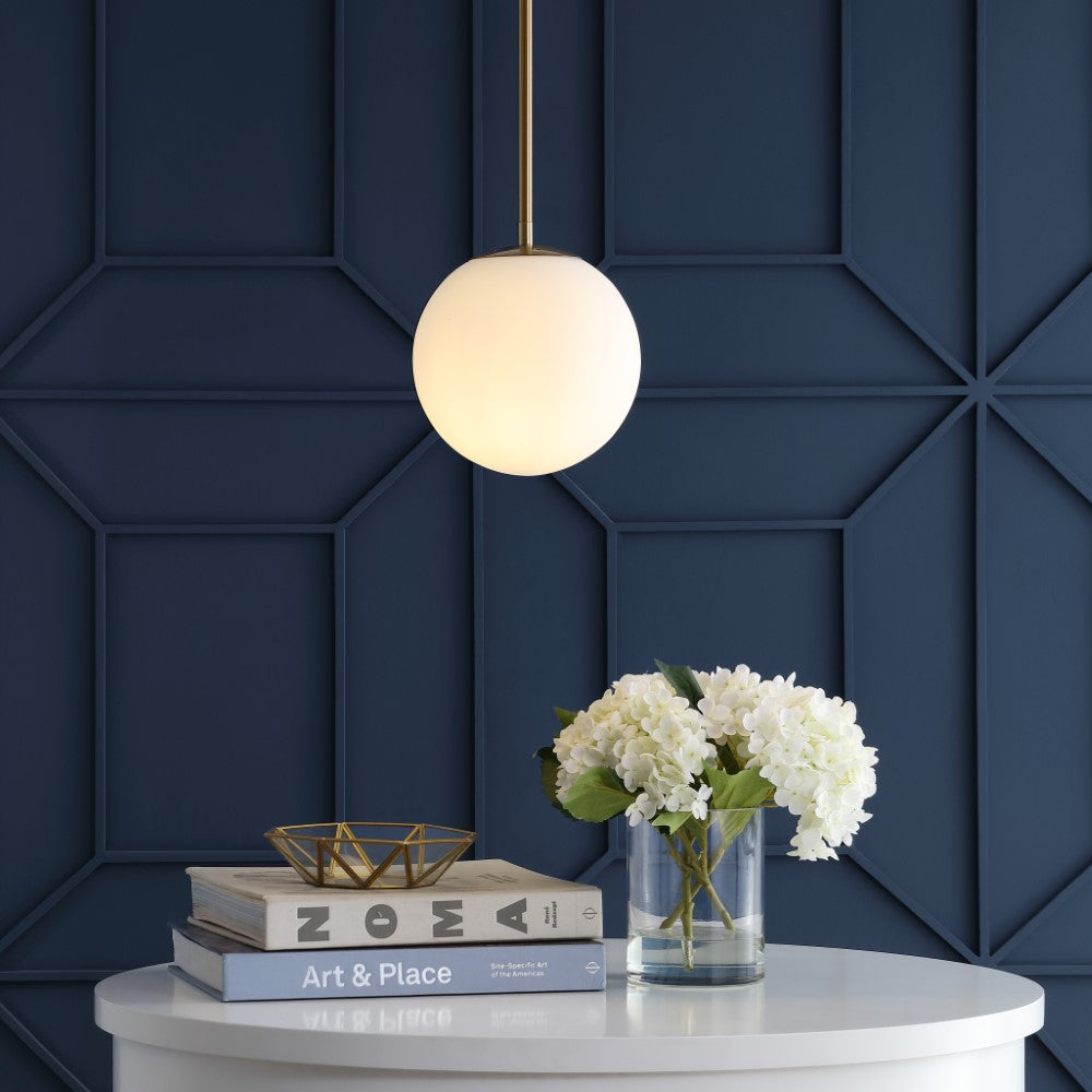 Elowen 7.75" Metal/Glass Globe LED Pendant