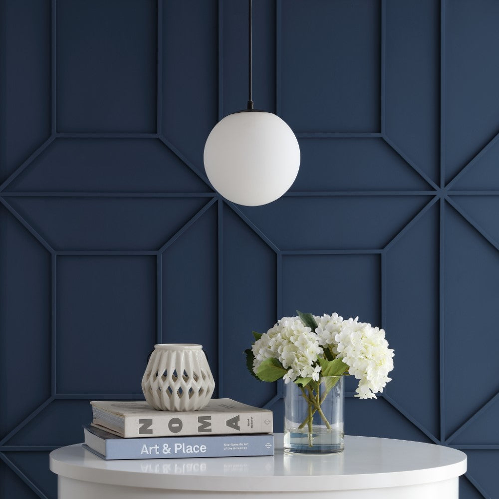 Elowen 7.75" Metal/Glass Globe LED Pendant