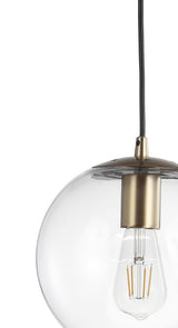 Elowen 7.75" Metal/Glass Globe LED Pendant