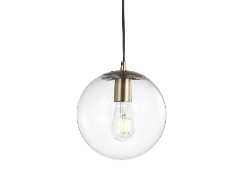 Elowen 7.75" Metal/Glass Globe LED Pendant