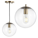 Elowen 7.75" Metal/Glass Globe LED Pendant