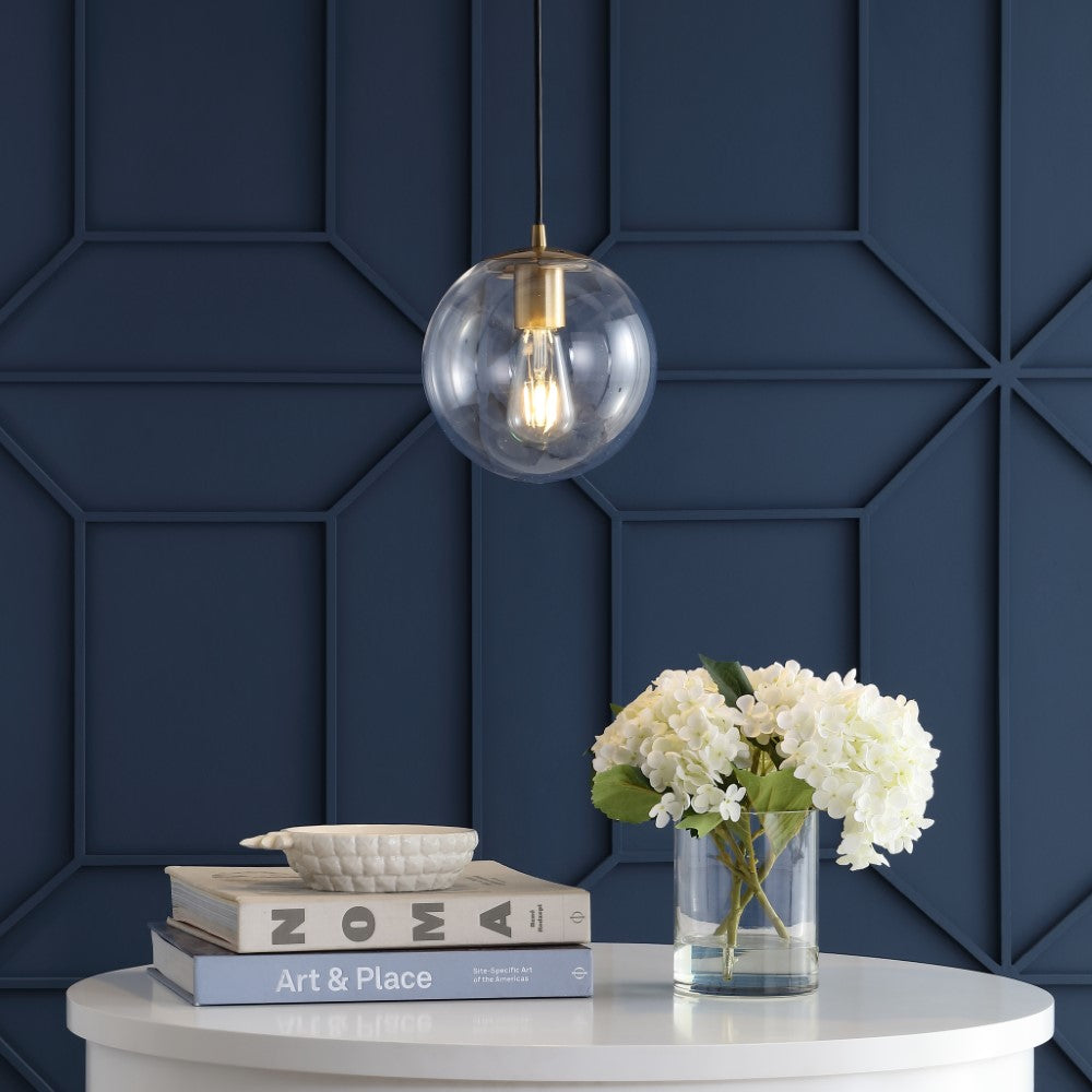 Elowen 7.75" Metal/Glass Globe LED Pendant