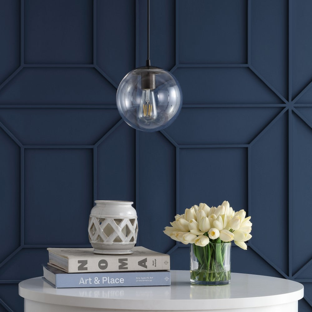 Elowen 7.75" Metal/Glass Globe LED Pendant