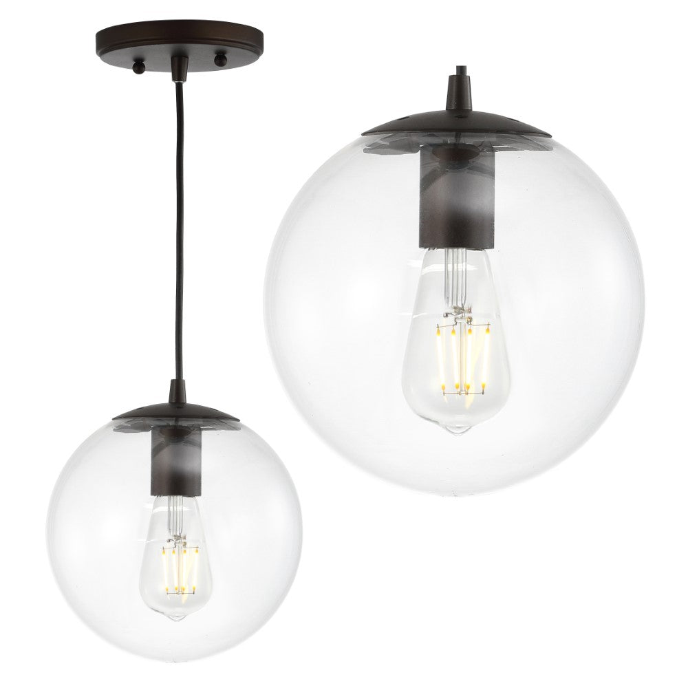 Elowen 7.75" Metal/Glass Globe LED Pendant