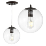 Elowen 7.75" Metal/Glass Globe LED Pendant