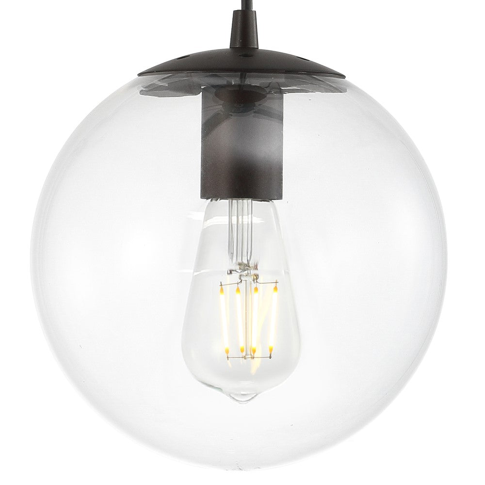 Elowen 7.75" Metal/Glass Globe LED Pendant