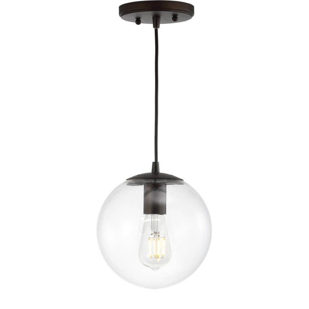 Elowen 7.75" Metal/Glass Globe LED Pendant