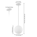 Elowen 7.75" Metal/Glass Globe LED Pendant