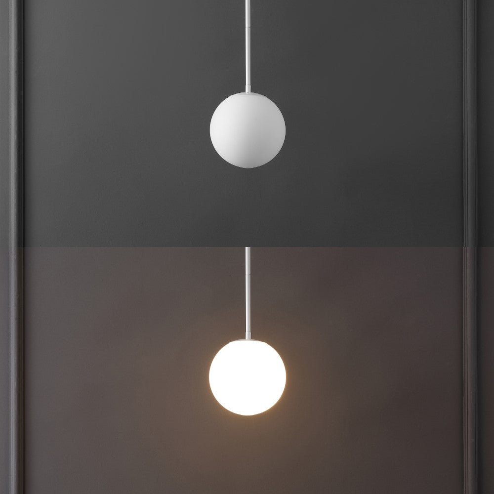Elowen 7.75" Metal/Glass Globe LED Pendant