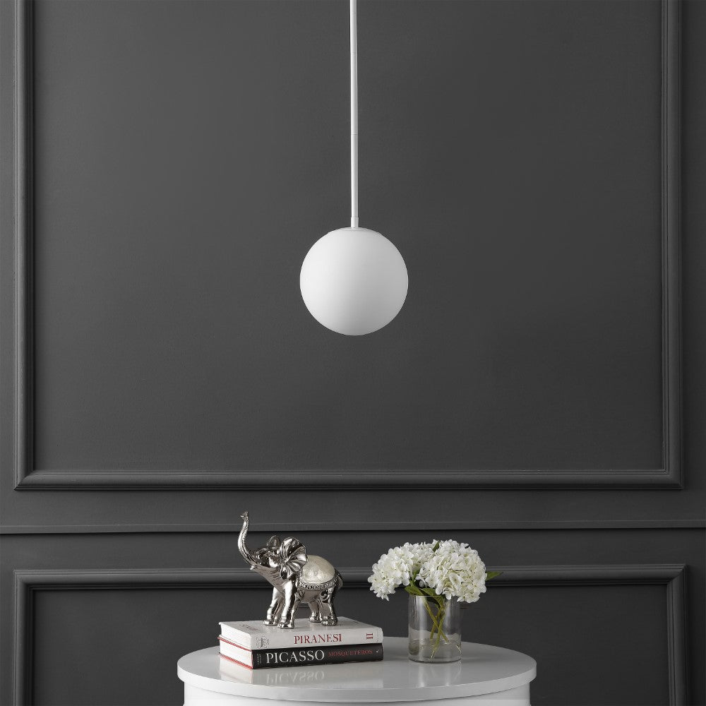 Elowen 7.75" Metal/Glass Globe LED Pendant