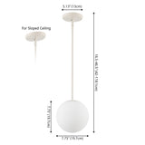 Elowen 7.75" Metal/Glass Globe LED Pendant
