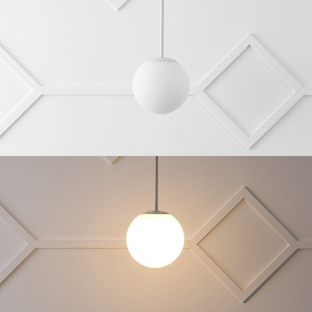Elowen 7.75" Metal/Glass Globe LED Pendant