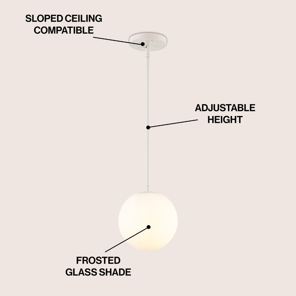 Elowen 7.75" Metal/Glass Globe LED Pendant