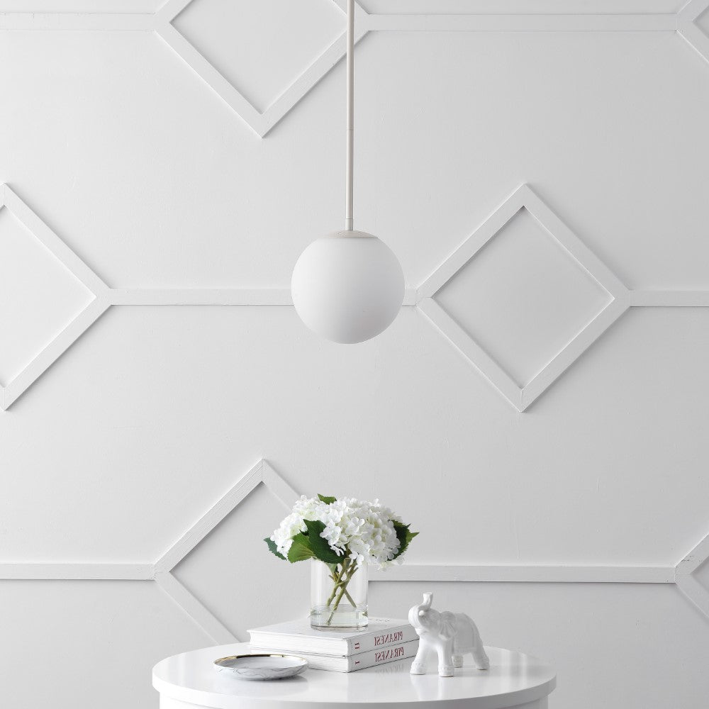Elowen 7.75" Metal/Glass Globe LED Pendant
