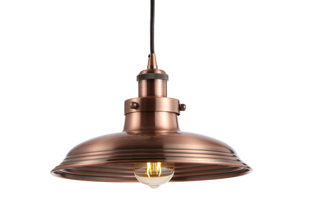 Stowe 11" Adjustable Iron Industrial Rustic LED Pendant