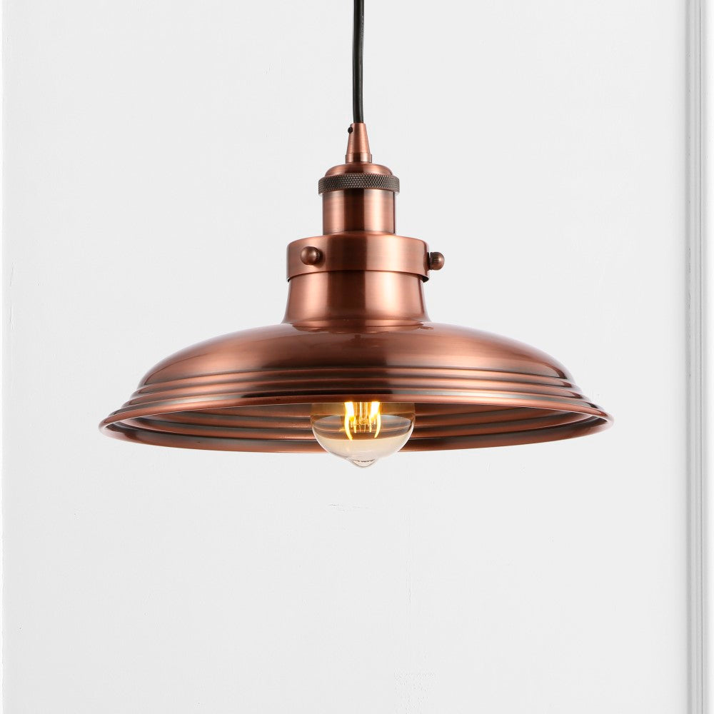 Stowe 11" Adjustable Iron Industrial Rustic LED Pendant