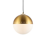 Mencken 15.75" Adjustable Iron/Glass Art Deco Mid-Century Globe LED Pendant