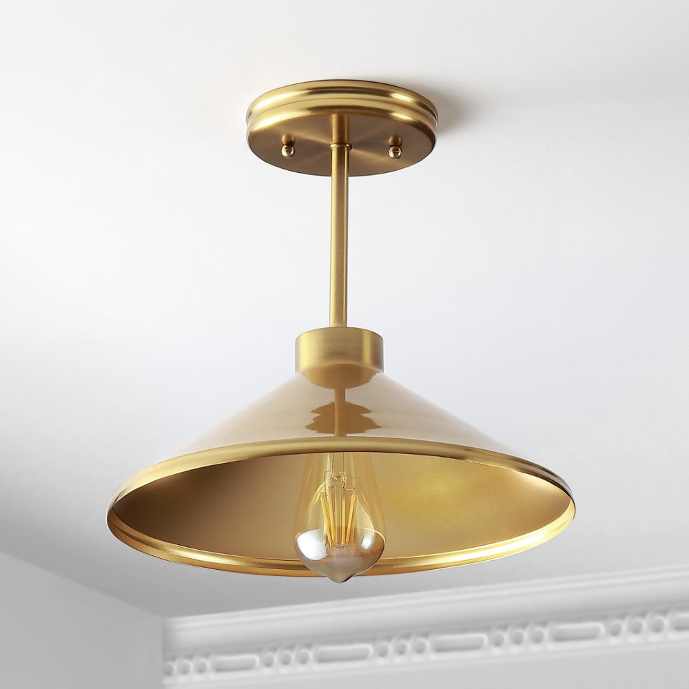 Fleming 11.75" Iron Modern Farmhouse LED Pendant