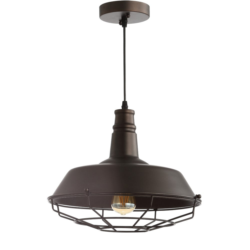 Slender 14.25" Adjustable Industrial Metal LED Pendant