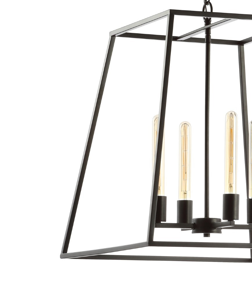 Kerouac 4-Light 21" Iron Modern Angled LED Chandelier