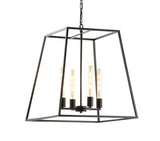 Kerouac 4-Light 21" Iron Modern Angled LED Chandelier