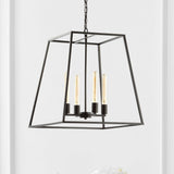 Kerouac 4-Light 21" Iron Modern Angled LED Chandelier
